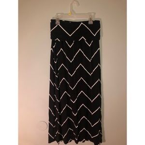 Black and White Maxi Skirt